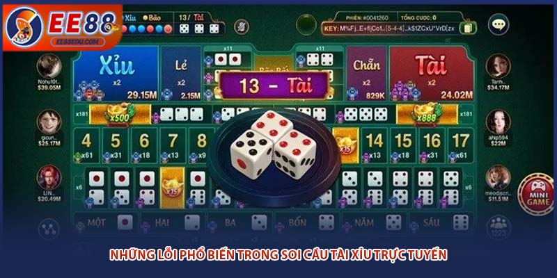 Những lỗi phổ biến trong soi cầu tài xỉu trực tuyến